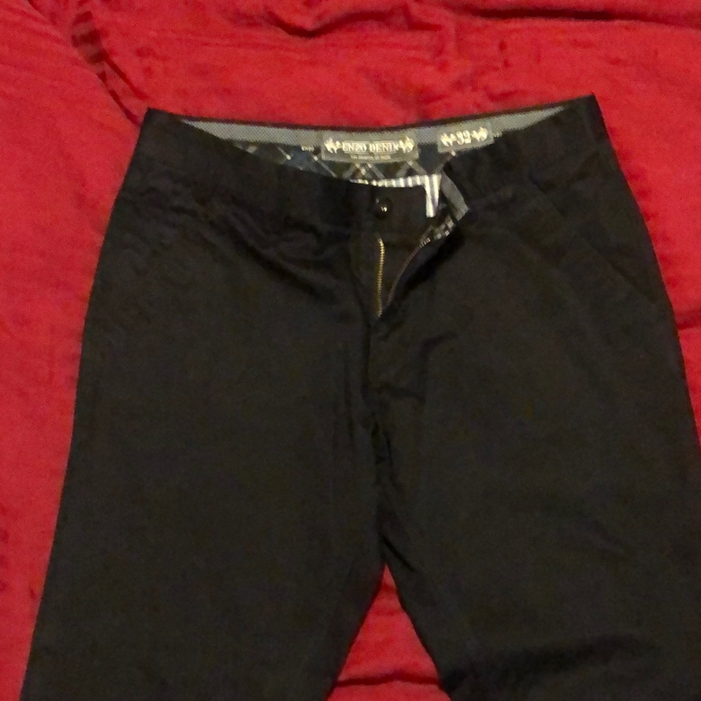 Worn once, black Enzo denim jeans, very silky feeling. $60
